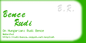 bence rudi business card